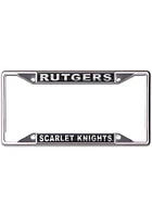 Rutgers Scarlet Knights Metallic Black and Silver License Plate Frame - Black