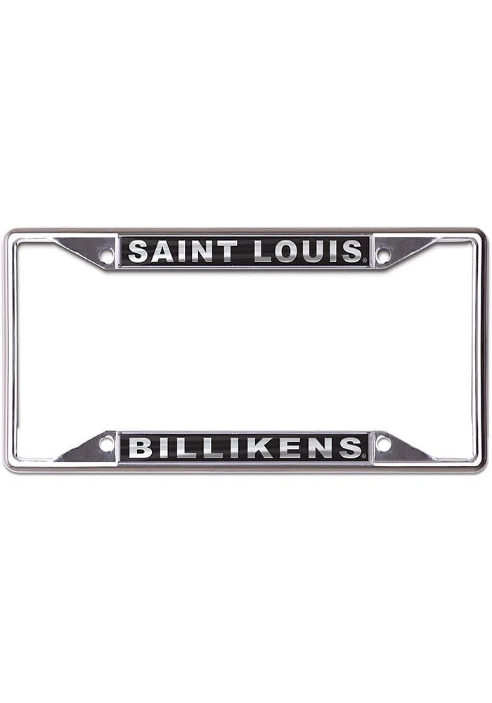 Saint Louis Billikens Metallic Black and Silver License Frame