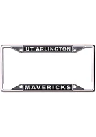 UTA Mavericks Metallic Black and Silver License Plate Frame - Black