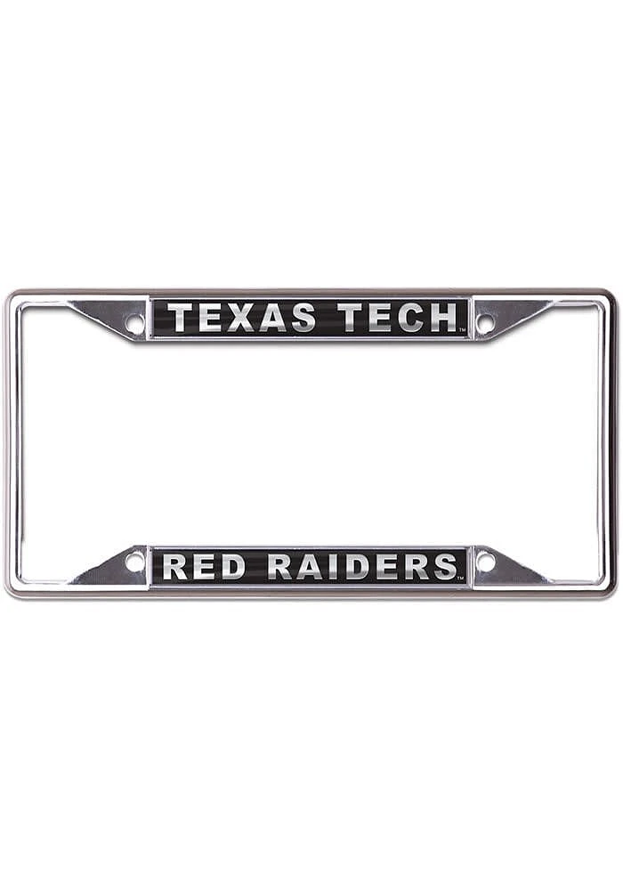 Texas Tech Red Raiders Metallic Black and Silver License Plate Frame - Black