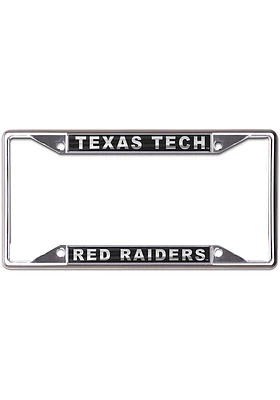 Texas Tech Red Raiders Metallic Black and Silver License Plate Frame - Black