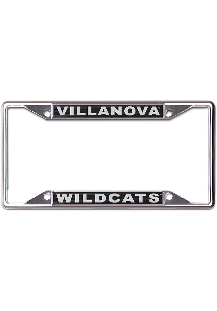 Villanova Wildcats Metallic Black and Silver License Frame