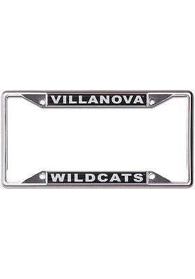 Villanova Wildcats Metallic Black and Silver License Frame