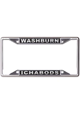 Washburn Ichabods Metallic Black and Silver License Plate Frame - Black