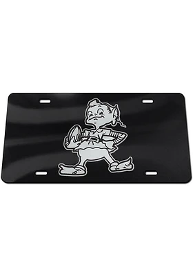 Cleveland Browns Black Silver on Black Car Accessory License Plate
