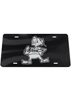 Cleveland Browns Black Silver on Black Car Accessory License Plate