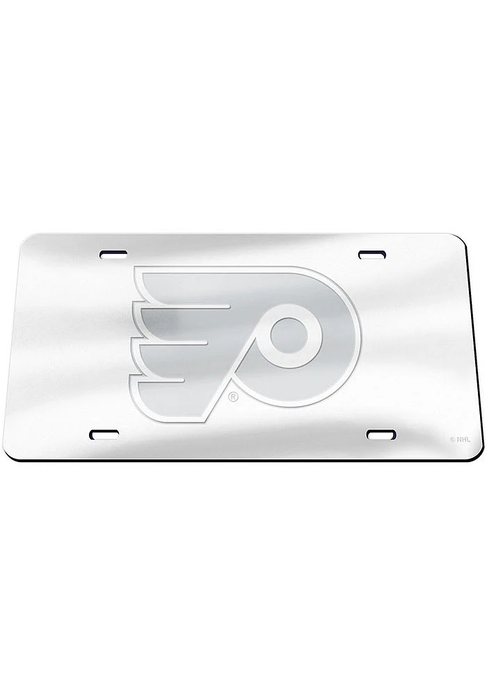 Philadelphia Flyers Silver Frosted Car Accessory License Plate