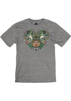 Rally Kansas City Grey German Heart Short Sleeve Fashion T Shirt