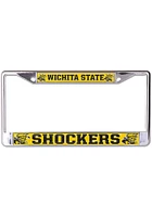 Wichita State Shockers Mega Logo License Plate Frame - Silver