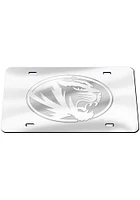 Missouri Tigers Silver Frosted Car Accessory License Plate