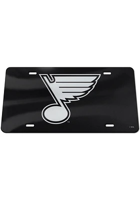 St Louis Blues Black on Silver Car Accessory License Plate
