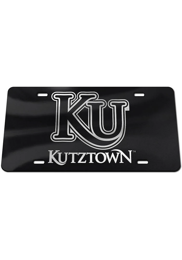 Kutztown University Black Silver on Black Car Accessory License Plate