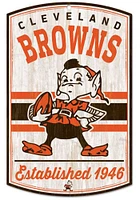 Brownie Cleveland Browns Retro Wood Sign - Orange