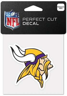 Minnesota Vikings 4x4 Inch Auto Decal - Purple