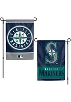 Seattle Mariners 2 Sided Team Logo Garden Flag - Blue