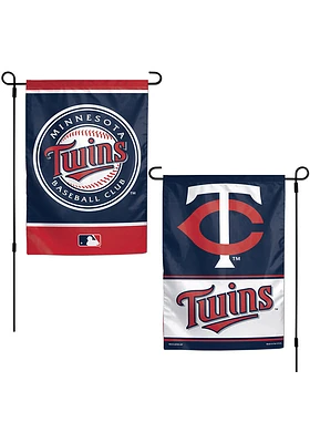 Minnesota Twins 2 Sided Team Logo Garden Flag - Red