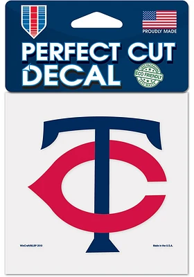 Minnesota Twins 4x4 inch Auto Decal - Red