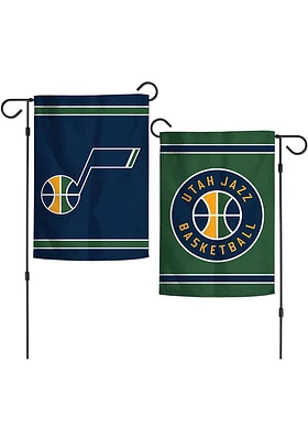 Utah Jazz 2 Sided Team Logo Garden Flag - Blue
