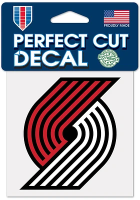 Portland Trail Blazers 4x4 inch Auto Decal - Red