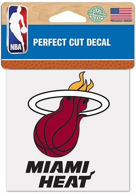 Miami Heat 4x4 inch Auto Decal - Red