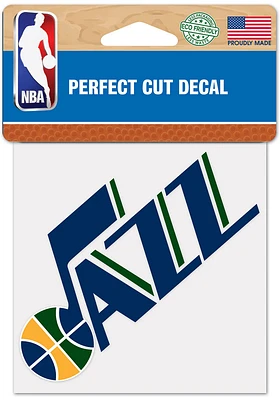 Utah Jazz 4x4 inch Auto Decal - Blue