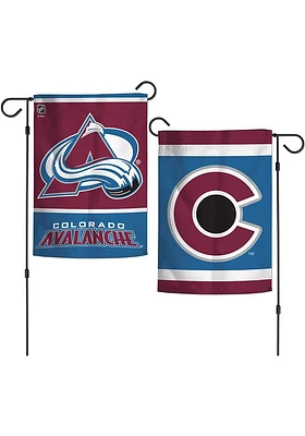 Colorado Avalanche 2 Sided Team Logo Garden Flag - Blue