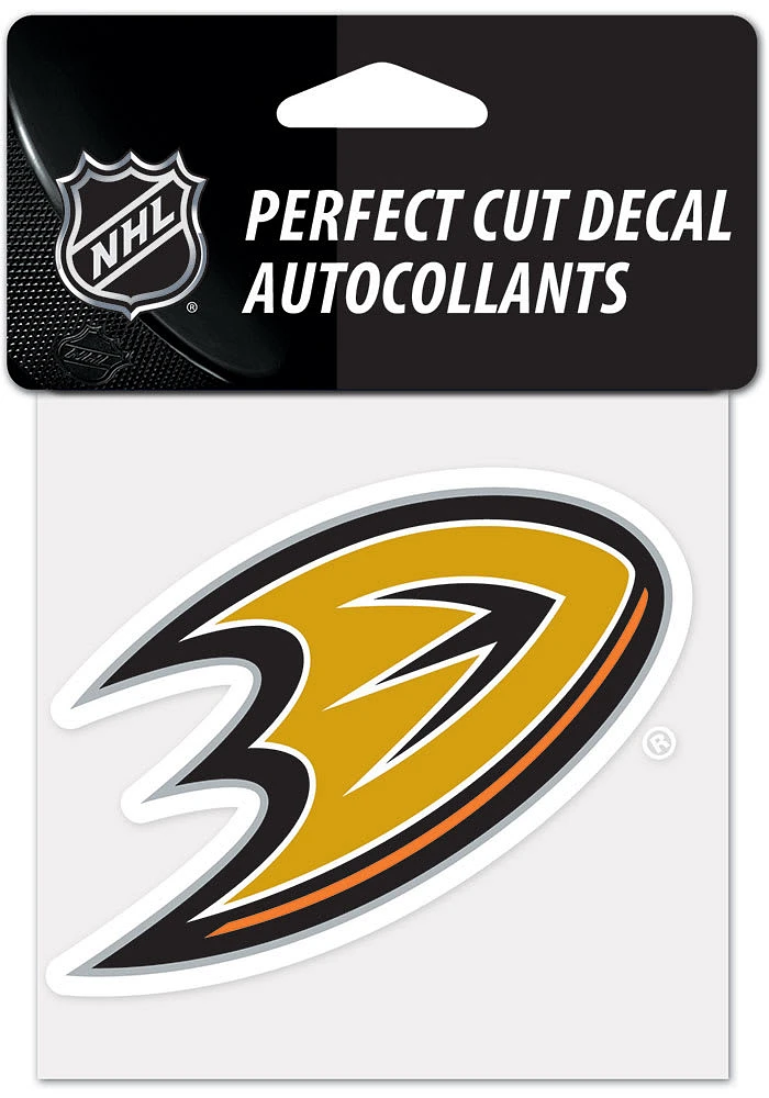 Anaheim Ducks 4x4 inch Auto Decal - Black