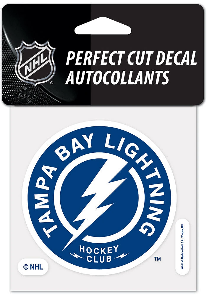 Tampa Bay Lightning 4x4 inch Auto Decal - Blue