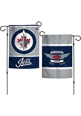 Winnipeg Jets 2 Sided Team Logo Garden Flag - Blue