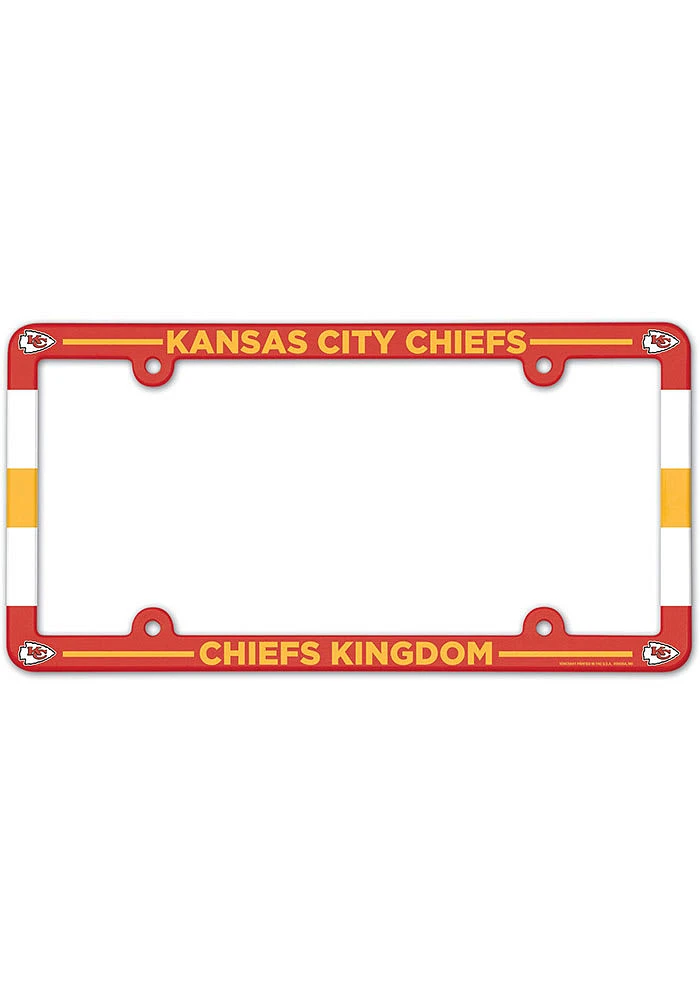 Kansas City Chiefs Plastic License Plate Frame