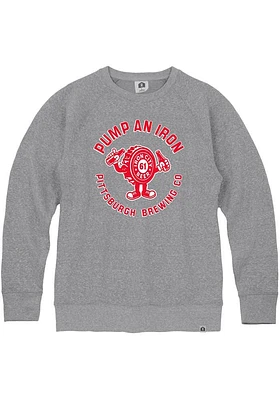 Rally Pittsburgh Mens Grey Bottle Cap Long Sleeve Crew Sweatshirt