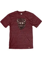Rally Kansas Maroon Buffalo Short Sleeve Fashion T Shirt