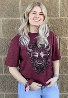 Rally Kansas Maroon Buffalo Short Sleeve Fashion T Shirt