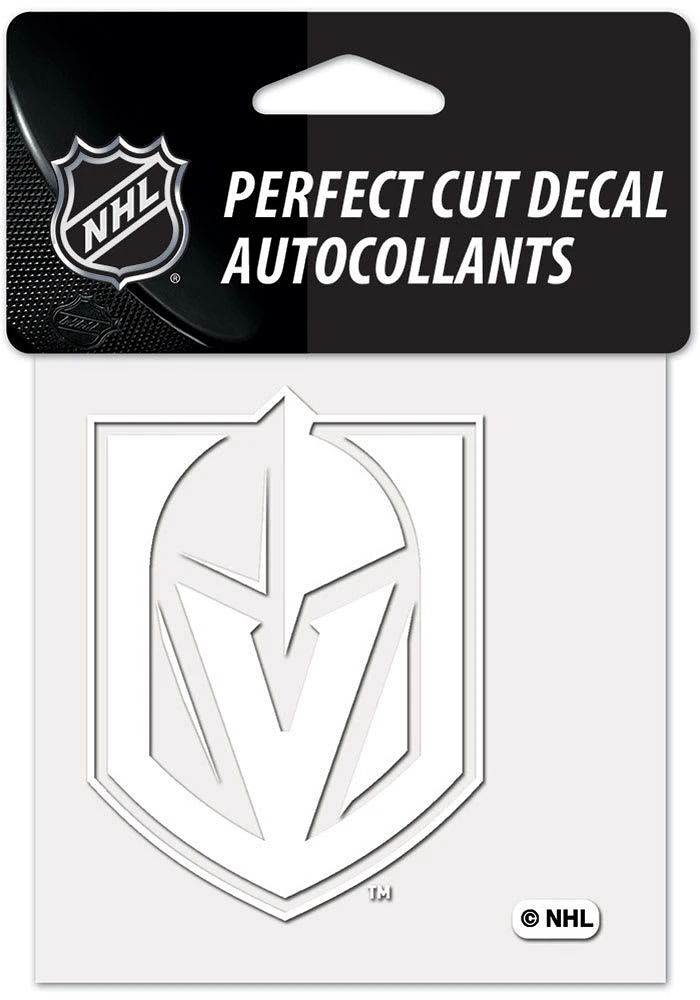 Vegas Golden Knights White 4x4 Inch Auto Decal - White