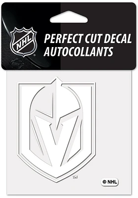 Vegas Golden Knights White 4x4 Inch Auto Decal - White
