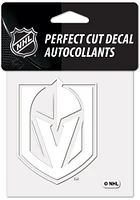 Vegas Golden Knights White 4x4 Inch Auto Decal - White