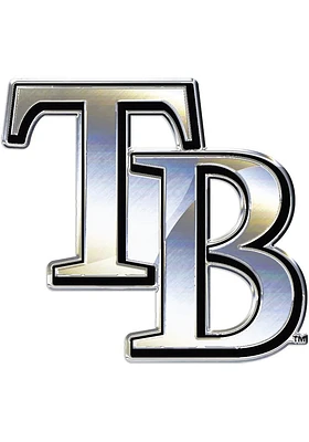 Tampa Bay Rays Chrome Car Emblem - Silver