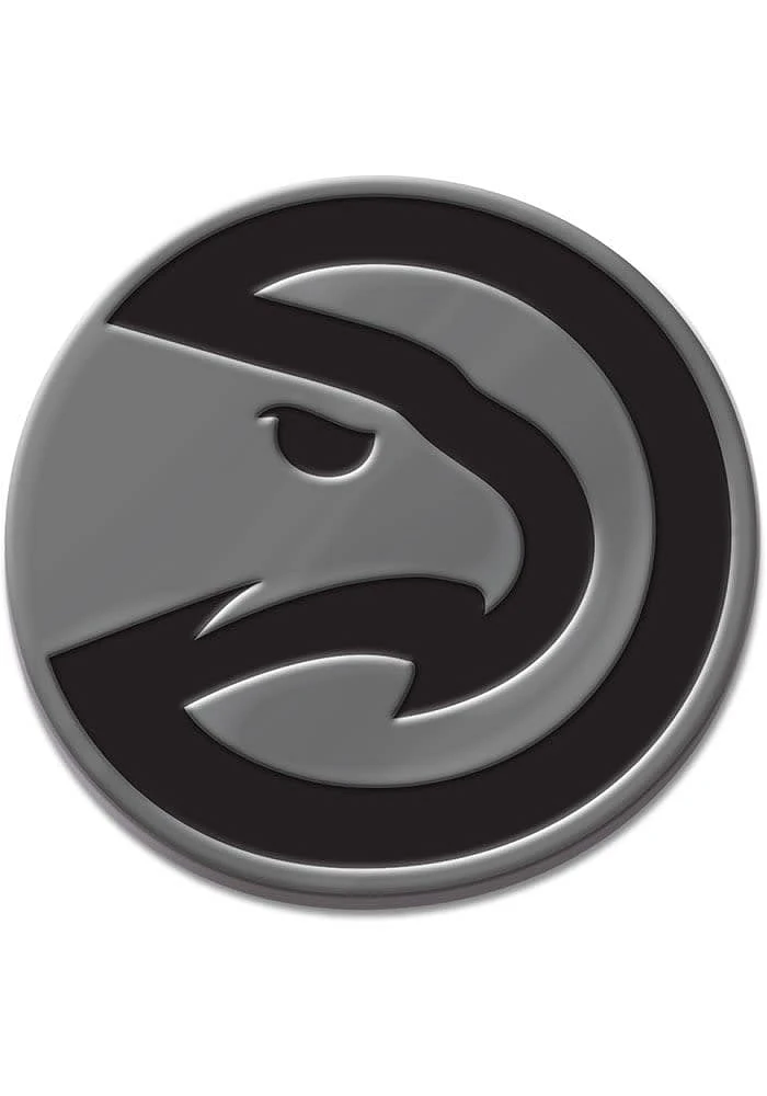 Atlanta Hawks Chrome Car Emblem - Silver