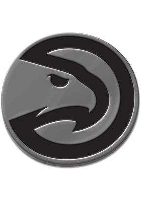 Atlanta Hawks Chrome Car Emblem - Silver