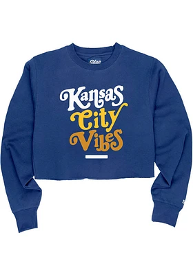Kansas City Womens Blue Vibes Crew Sweatshirt