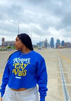 Kansas City Womens Blue Vibes Crew Sweatshirt