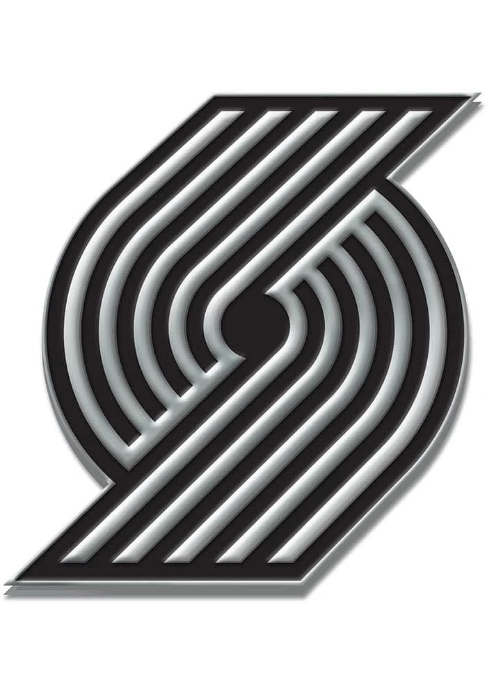 Portland Trail Blazers Chrome Car Emblem - Silver