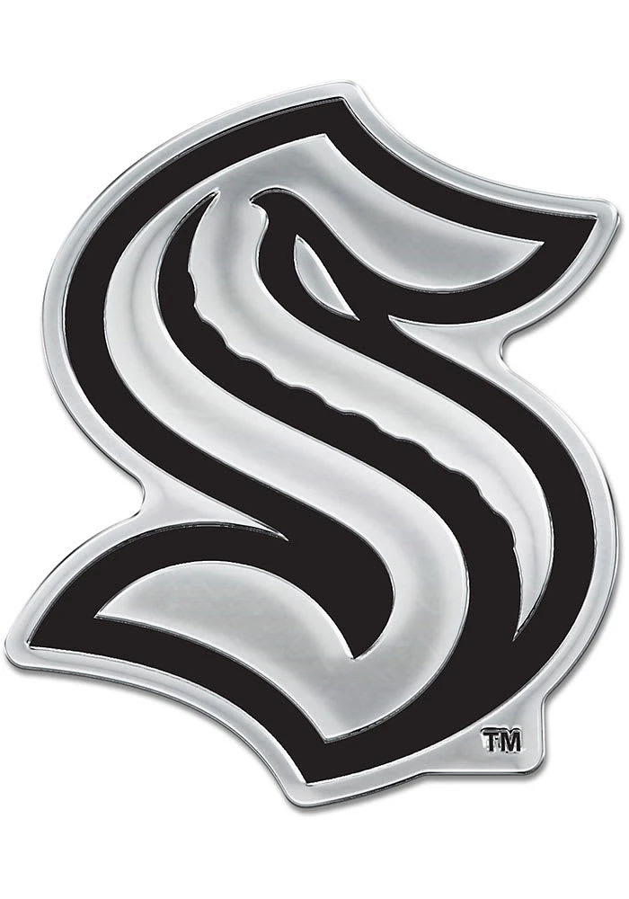 Seattle Kraken Chrome Car Emblem - Silver