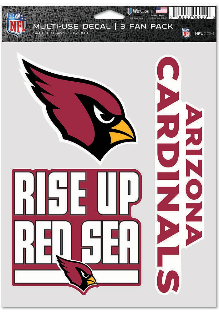 Arizona Cardinals Triple Pack Auto Decal - Black