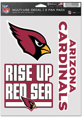 Arizona Cardinals Triple Pack Auto Decal - Black