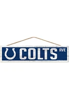 Indianapolis Colts 4x17 Inch Wood Ave Sign - Blue