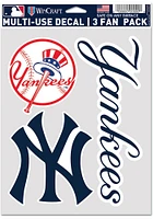 New York Yankees Triple Pack Auto Decal - Blue