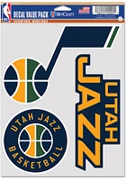 Utah Jazz Triple Pack Auto Decal - Blue