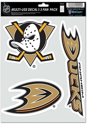 Anaheim Ducks Triple Pack Auto Decal - Black