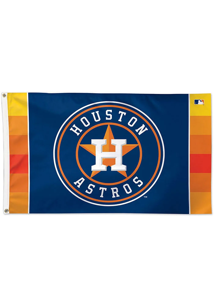 Houston Astros 3x5 ft Silk Screen Grommet Flag - Blue